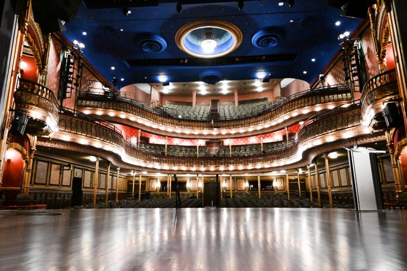 Empty stage in the Historic theater